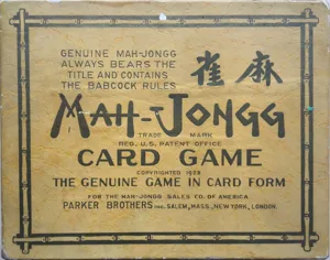 Mah-Jongg Card Game box cover