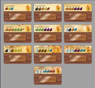 Scoville: 2018 Dice Tower Recipe Cards