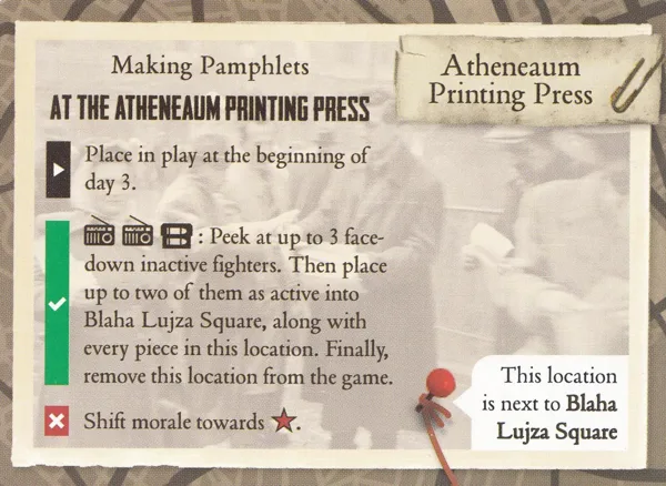 Days of Ire: Budapest 1956 – Printing Press Promo Card