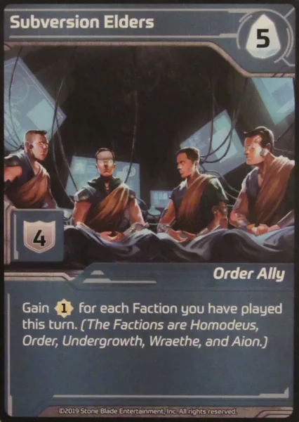 Shards of Infinity: Subversion Elders Promo Card