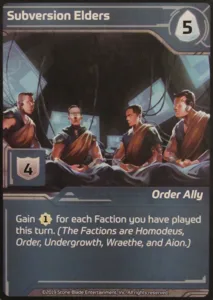 Shards of Infinity: Subversion Elders Promo Card box cover