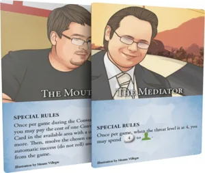 Hostage Negotiator: The Mediator and The Mouth Dice Tower Promo Cards box cover
