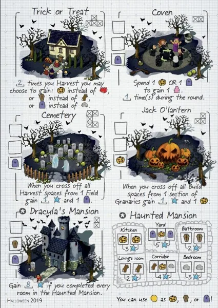 Imperial Settlers: Roll & Write – Halloween 2019 Promosheet