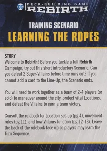 DC Deck-Building Game: Rebirth – Learning The Ropes box cover