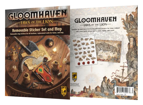 Gloomhaven: Jaws of the Lion – Removable Sticker Set and Map