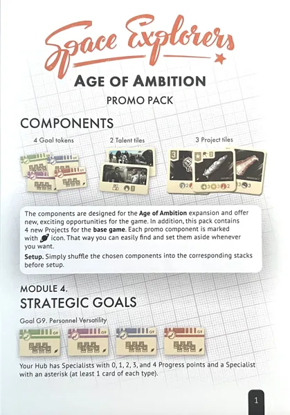 Space Explorers: Age of Ambition Promo Pack