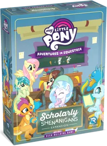 My Little Pony: Adventures in Equestria Deck-Building Game – Scholarly Shenanigans Expansion box cover