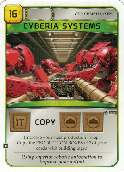 Terraforming Mars: Cyberia Systems Promo Card