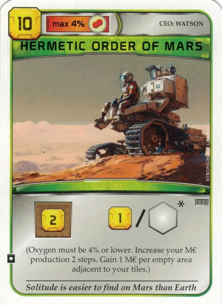 Terraforming Mars: Hermetic Order of Mars Promo Card
