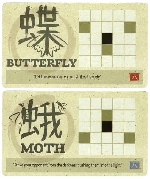 Onitama: Moth and Butterfly Promo Cards