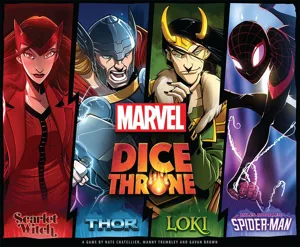 Marvel Dice Throne: Scarlet Witch v. Thor v. Loki v. Spider-Man box cover