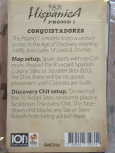 Pax Hispanica: Promo 1 – Conquistadores box cover