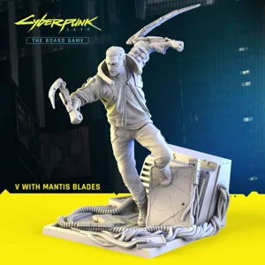 Cyberpunk 2077: The Board Game – V with Mantis Blades box cover
