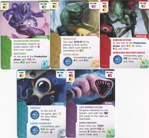 Age of Galaxy (Second Edition): Preorder Promo Faction cards