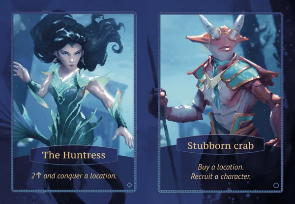 Aquatica: Stubborn Crab & Huntress Promo Cards