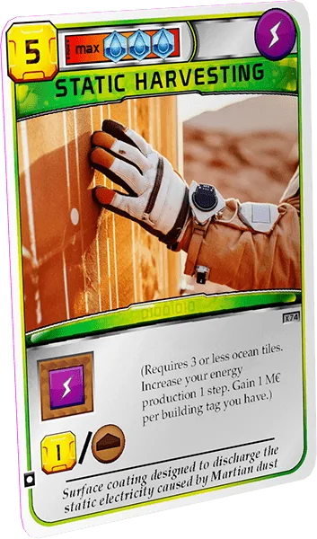 Terraforming Mars: Static Harvesting Promo Card