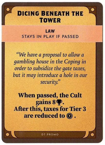 Kinfire Council: Dicing Beneath the Tower Promo Card