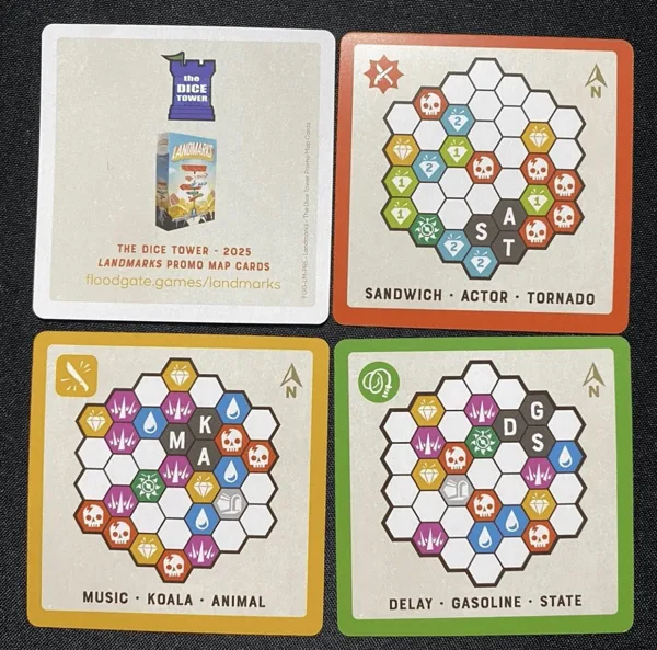 Landmarks: Promo Map Cards – The Dice Tower 2025