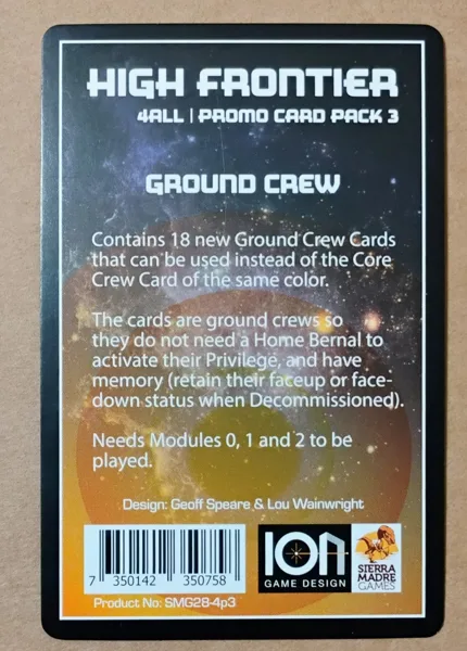 High Frontier 4 All: Promo Pack 3 – Crew