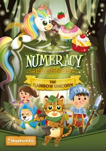 Numeracy Legends and The Rainbow Unicorn box cover