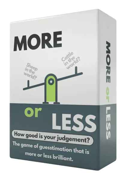 More or Less Original Edition Card Game: How Good Is Your Judgement?