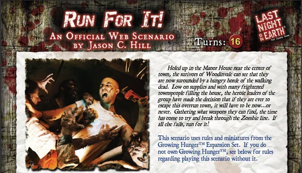 Last Night on Earth 'Run For It!' Scenario