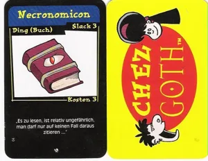 Chez Goth: Promokarte Necronomicon box cover
