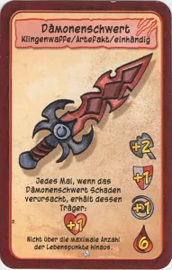 Kleine Helden promo card "Dämonenschwert" box cover