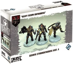 Dust Tactics: Schwer Sturmgrenadiere Ausf. A – "Heavy Recon Grenadiers" box cover