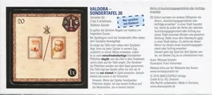 Valdora: Special board 20 box cover