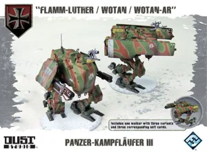 Dust Tactics: Panzer-Kampfläufer III – "Flamm-Luther / Wotan / Wotan-AR" box cover