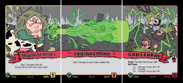 Epic Spell Wars of the Battle Wizards: Duel at Mt. Skullzfyre – Haggatha the Heffer's Crushazorian Godstorm Promo Cards