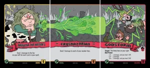 Epic Spell Wars of the Battle Wizards: Duel at Mt. Skullzfyre – Haggatha the Heffer's Crushazorian Godstorm Promo Cards box cover