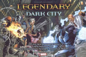 Legendary: A Marvel Deck Building Game – Dark City box cover