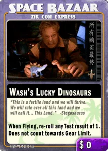 Firefly: The Game – Wash's Lucky Dinosaurs Promo Card box cover