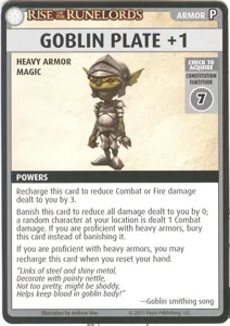 Pathfinder Adventure Card Game: Rise of the Runelords – "Goblin Plate +1" Promo Card box cover