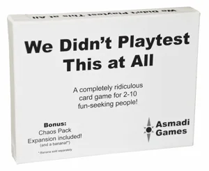 We Didn't Playtest This at All with Chaos Pack Expansion box cover