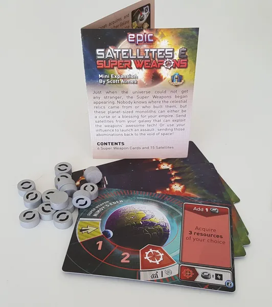 Tiny Epic Galaxies: Satellites & Super Weapons Mini Expansion