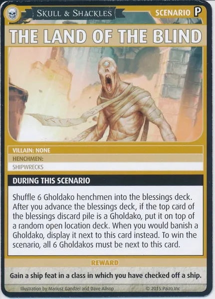 Pathfinder Adventure Card Game: Skull & Shackles – "The Land of the Blind" Promo Card