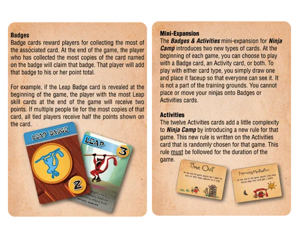 Ninja Camp: Badges and Activities