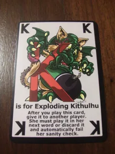 Unspeakable Words: "K is for Exploding Kithulhu" Promo Card box cover