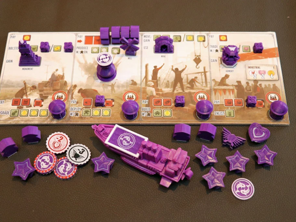 RifRaf Scythe Player Game Pieces Full 333 Pieces