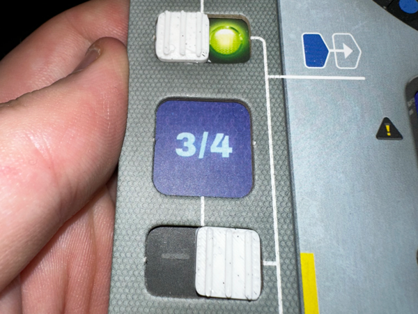 Sky Team switches and fuel indicator