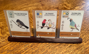 Wingspan log aviary card holder