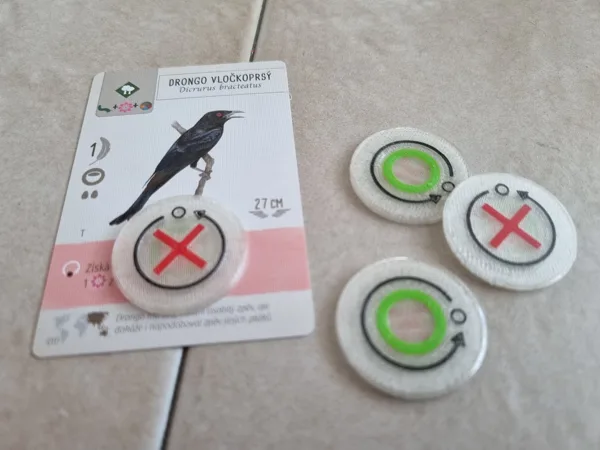 Wingspan - pink card usage token