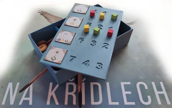 Wingspan - box for feeding tokens and scoring card with tasks