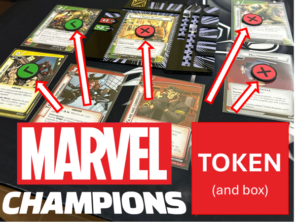 Marvel Champions Status Tokens + Magnetic Box