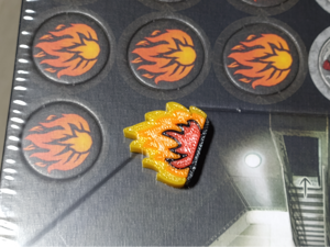 Fire token for board game Cthulhu: Death May Die