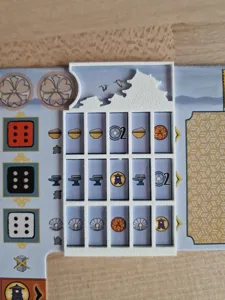 The white castle player board overlay