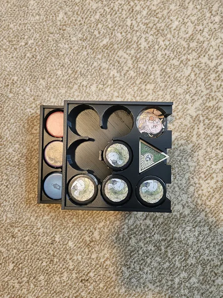 Kingdom Death Monster Token and Dice Storage w/ Triangle Token Slot